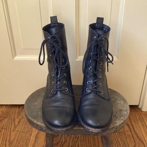 Womens Frye Lace-up Boots, Black, Size 10